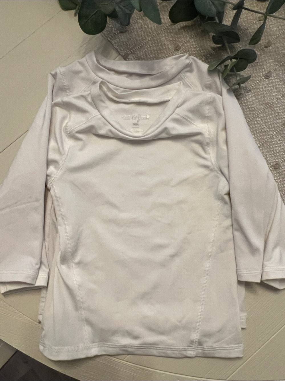 Cat & Jack White Kids Long Sleeve Rashguard